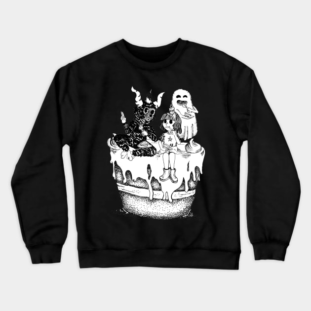 Satan Cake Crewneck Sweatshirt by Scullenary